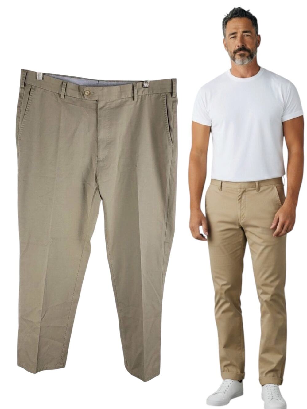 Peter Millar Core Raleigh Washed Twill Pants Straight Leg Beige size 38